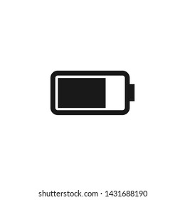 Battery Silhoutte Icon Logo Vector