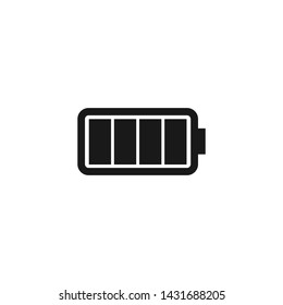 Battery Silhoutte Icon Logo Vector