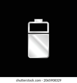 Battery silver plated metallic icon