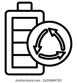 Battery Simple Icon Vector Illustration Concept