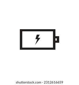 battery simple illustration, battery icon isolated symbol, sign and vector