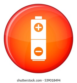 Battery in simple style isolated on white background vector illustration