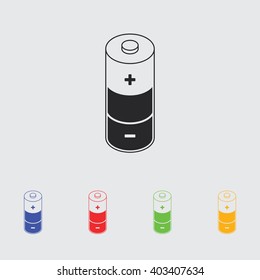 battery simple vector icon