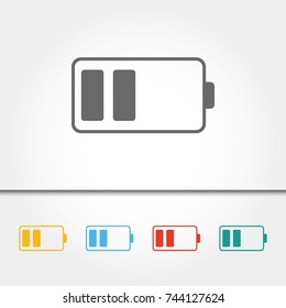 Battery Single Icon Vector Illustration