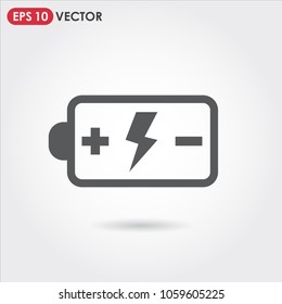 battery single vector icon on light background