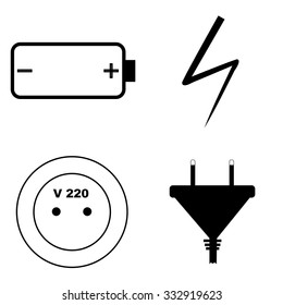 battery, socket, electricity, energy