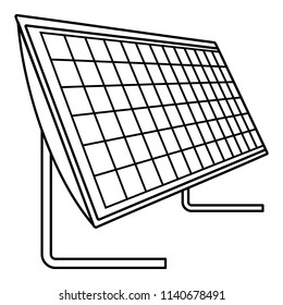 Battery solar panel icon. Outline illustration of battery solar panel vector icon for web design isolated on white background