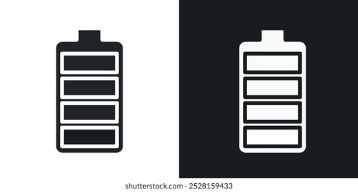 Battery solid vector icon pack