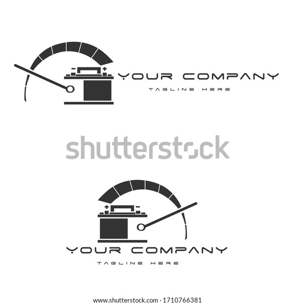battery\
speed minimalist modern logo template\
vector