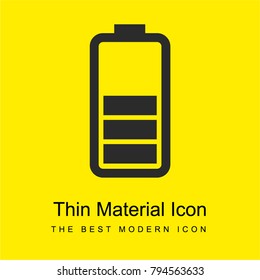 Battery status bright yellow material minimal icon or logo design
