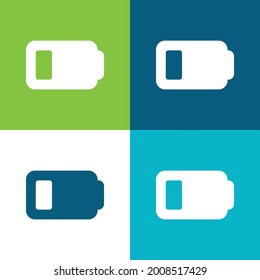 Battery Status Flat four color minimal icon set