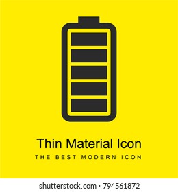 Battery status full bright yellow material minimal icon or logo design