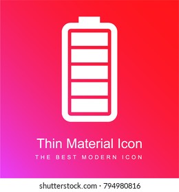 Battery status full red and pink gradient material white icon minimal design