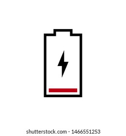 Battery status icon simple design