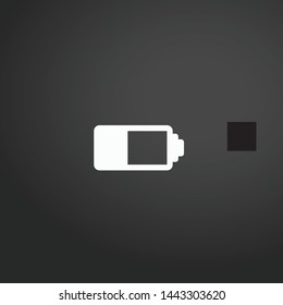 Battery Status vector icon. Battery Status concept stroke symbol design. Thin graphic elements vector illustration, outline pattern for your web site design, logo, UI. EPS 10.