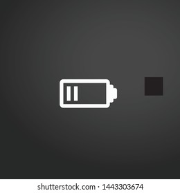Battery Status vector icon. Battery Status concept stroke symbol design. Thin graphic elements vector illustration, outline pattern for your web site design, logo, UI. EPS 10.