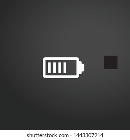 Battery Status vector icon. Battery Status concept stroke symbol design. Thin graphic elements vector illustration, outline pattern for your web site design, logo, UI. EPS 10.