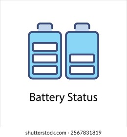 Battery Status Vector icon stock illustration