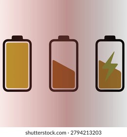 Battery status vector illustration showing multiple battery charge levels, including full, medium, and low power indicators. This modern technology design represents energy management, battery performance, charging status, power consumption, and electronic device monitoring. The clean and minimalist style makes it suitable for mobile applications, software interfaces, websites, presentations, technology blogs, infographics, and educational materials. The battery icons visually communicate energy levels and device readiness in a simple and effective manner. Perfect for technology companies, app developers, electronics manufacturers, and user interface designers. The vector format ensures scalability for digital and print projects while maintaining sharp details. This illustration can be used in smartphone applications, laptop dashboards, energy-saving campaigns, charging instructions, power management systems, and technical documentation. The modern design emphasizes clarity, functionality, and user-friendly communication, making it a versatile asset for technology-related projects and visual content.