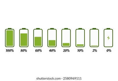 battery Storage 0-100 percentage. Battery charge level. Phone charge indicator.