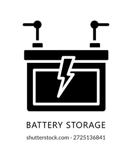 Ícone De Glifo De Armazenamento De Bateria Mini Ilustração, Use Para Conceito Moderno, Imprimir, Ui, Kit Ux, Web E Desenvolvimento De Aplicativos. Vetor Relacionado À Tecnologia Verde E Mais