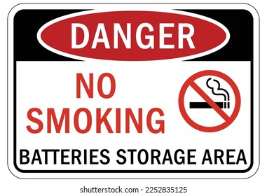 Battery storage sign and labels