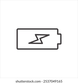 Icono de carrera de batería en negro