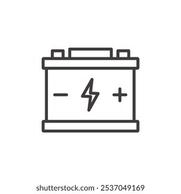 Battery stroke icon in black