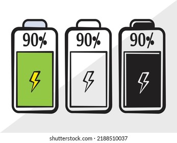 Battery SVG Printable Vector Illustration