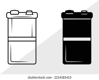 Ilustración de vectores impresos SVG de batería