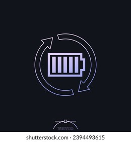 battery swap icon, replace a battery vector design