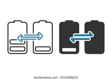 Battery swap icon symbol. Illustration vector