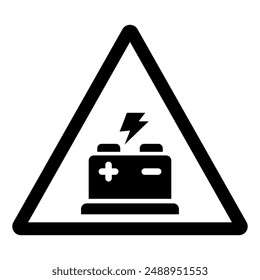 Batteriesymbol, Vektorillustration, isoliert auf weißem Hintergrund-Etikett. EPS10