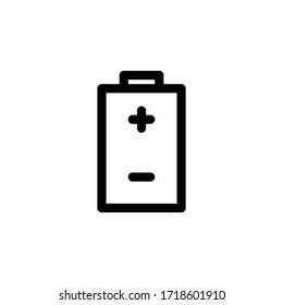 Battery Technology Outline Icon Logo Vector Illustration
