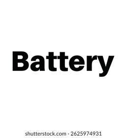 battery text for T-shirt print and other use on white background.