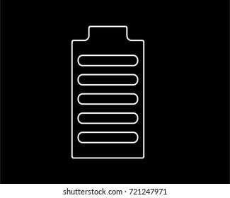 battery thin line icon
