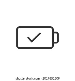 Battery thin line icon. Symbol in trendy outline style. Premium design for web and apps. Perfect for UI.