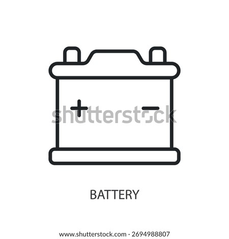 Battery thin line icons. Original vector illustration.