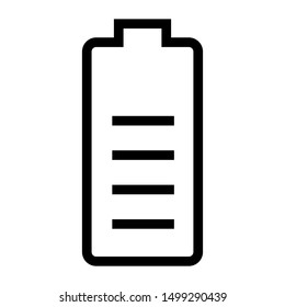 battery thin line vector icon