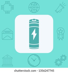 Battery time vector icon sign symbol