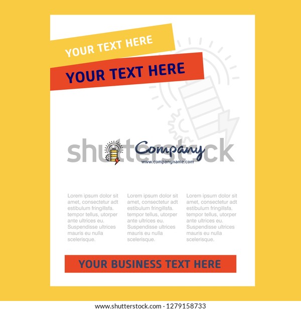 Battery Title Page Design for Company profile
,annual report, presentations, leaflet, Brochure Vector
Background
