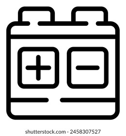 Battery trash icon outline vector. Batteries sorting policy. Processing alkaline product