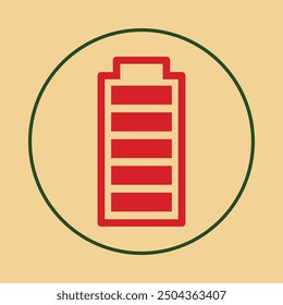 Battery trendy icon abstract skilled vector illustration colorful artwork design.eps