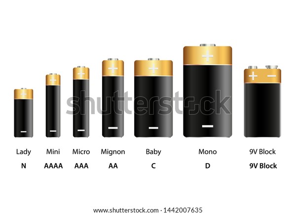 Battery Types Vector Infographic Illustration Isolated Stock Vector ...