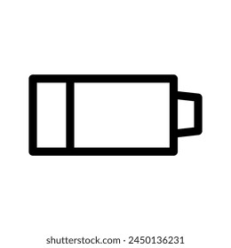 Battery Uncharged Icon Vector Symbol Design Illustration