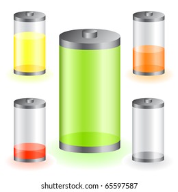 battery with various loads and color