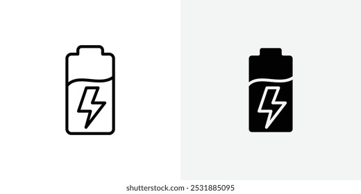 Conjunto de iconos de vector de batería. Ilustrador de Vector de stock. EPS 10