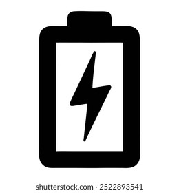 Battery vector art illustration icon logo