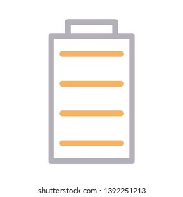 battery vector color line icon