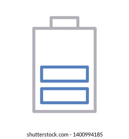 battery vector color line icon
